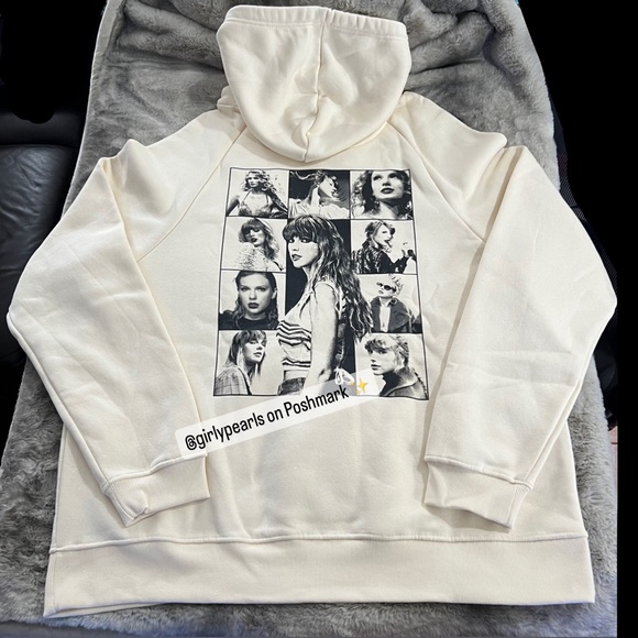 Taylor Swift Eras Tour Beige Hoodie Sweater NEW Official Merch - Picture 17 of 17